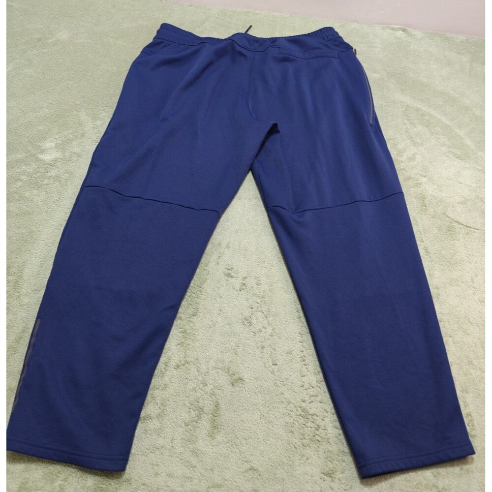 Members Mark Mens XXL Tech Fleece Pants Blue Sweatpants Joggers Zip Pockets Warm
